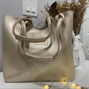 Neiman Marcus Gold Tote Bag Handbag